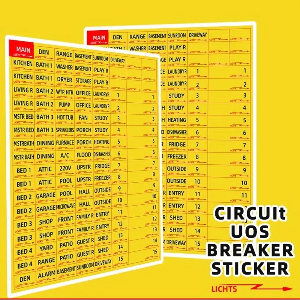 NEW CIRCUIT BOX LABELS - Picture 4 of 9